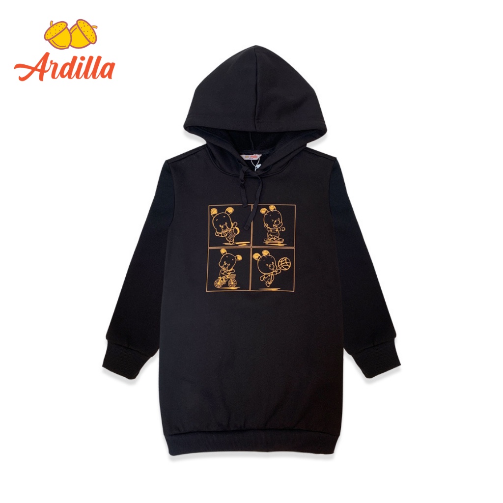 Váy Dài Tay Bé Gái ARDILLA Thiết Kế Dáng Dài Có Mũ, Chất Liệu Nỉ Cào Bông Ấm Áp Cho Bé Từ 8-15 Tuổi TA8502VDT