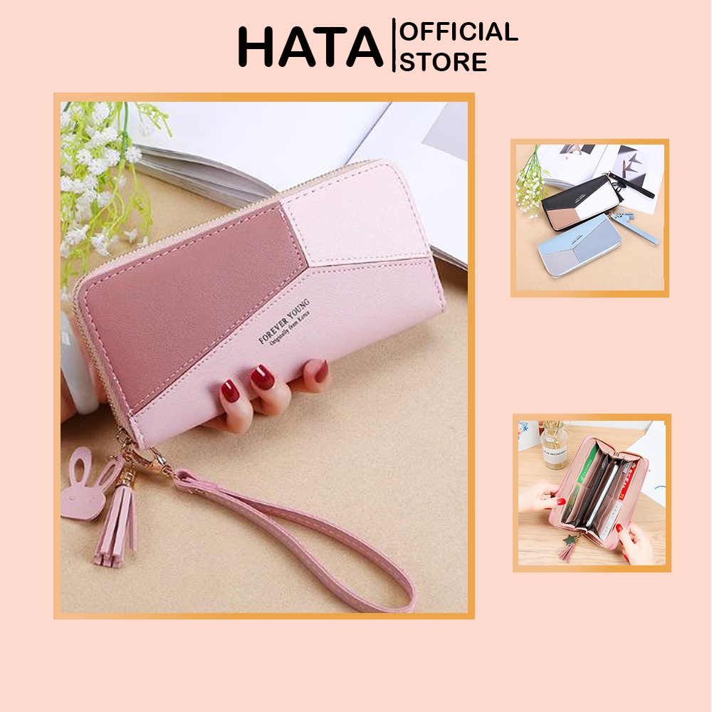 [Mã FAMARAL2 giảm 10K đơn 50K]Ví Dài Dự Tiệc Cầm Tay QUEENKING V291 3 Màu Có Dây Cầm Sang Chảnh