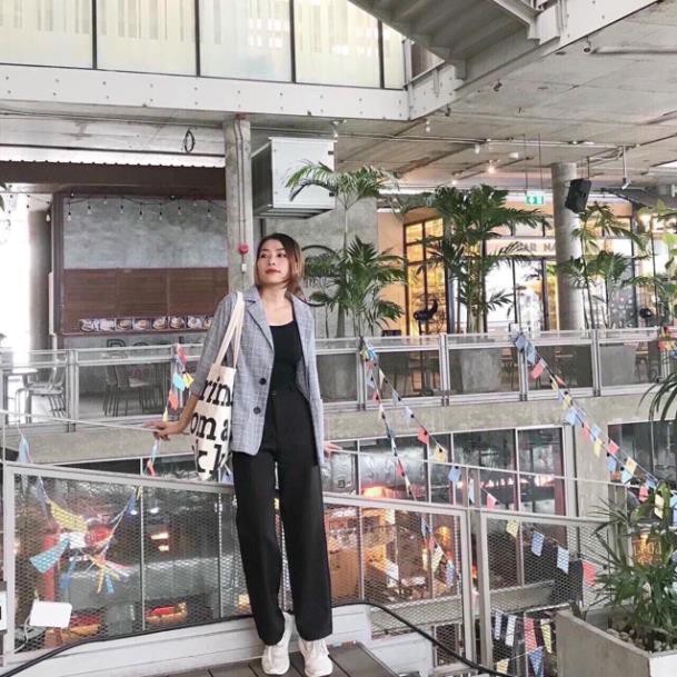 Quần ống rộng suông khoá trước