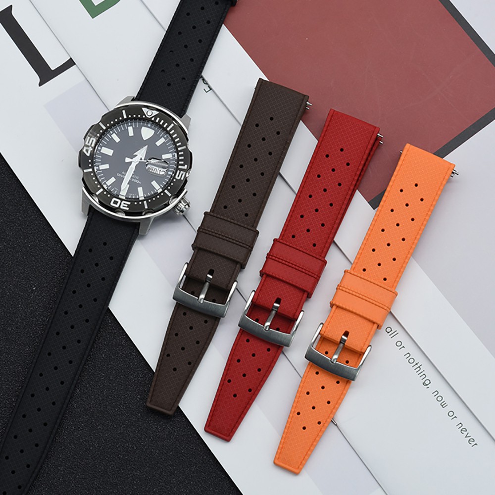 Dây Cao Su 20mm 22mm Chống Thấm Nước Nhanh Chóng Dành Cho Seiko SRP777J