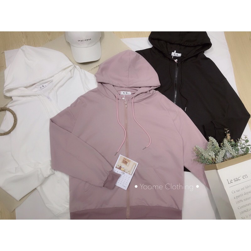 Áo khoác hoodie có túi mũ khóa[ẢNH THẬT TẠI SHOP]