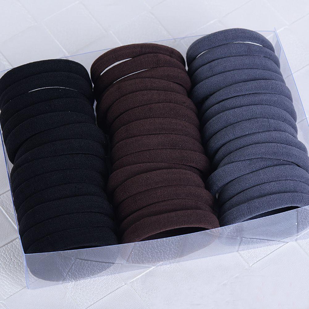 Set 40 / 60 Dây Cột Tóc Co Giãn Nhiều Màu Sắc Thời Trang Cho Nữ
