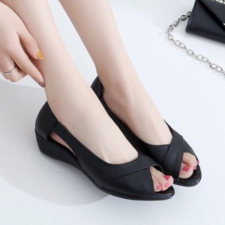 ☂️Giày hở mũi da mềm cho mẹ/ order QC