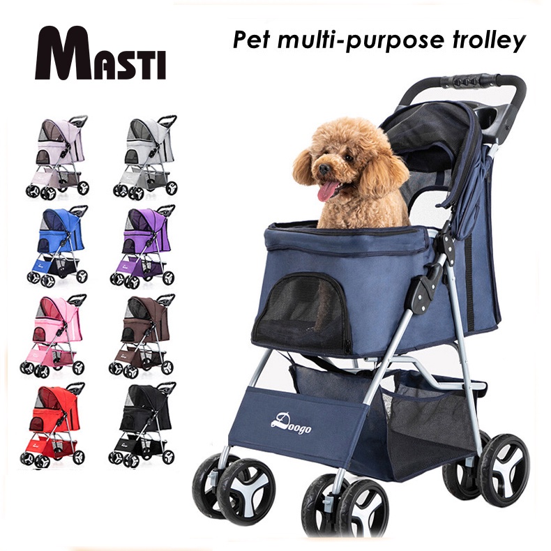 MASTI Xe đẩy thú cưng 4 bánh chịu tải tối đa 15kg LI0309