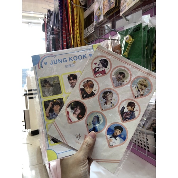 [XẢ KHO] Sticker giấy BTS V Jungkook - hình dán siêu cute