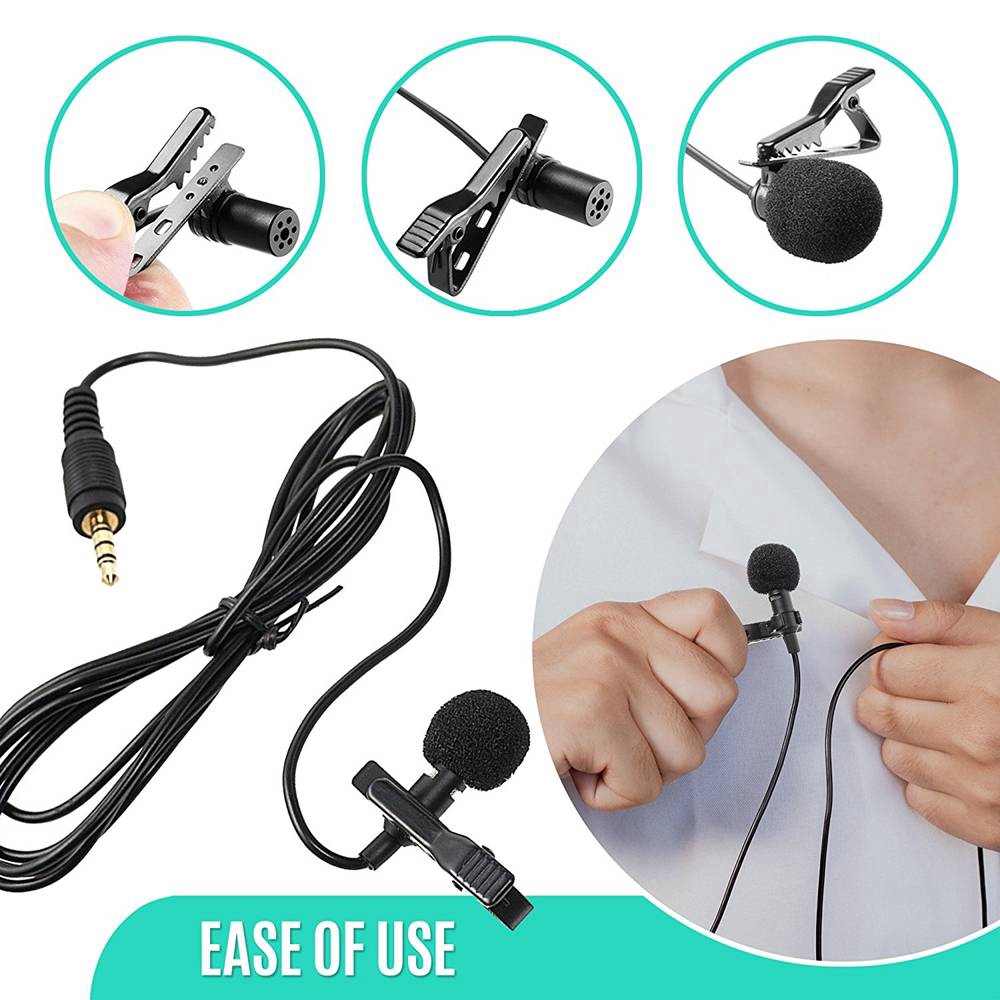 Micro Mini Đa Hướng Kèm Kẹp Gắn Cổ Áo Tiện Dụng