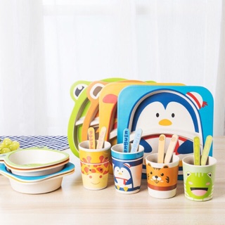 Bộ bát ăn dặm 5 món sợi tre cao cấp