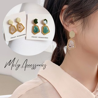 Bông tai giả đá kiểu dáng sang trọng nổi bật dành cho nữ - Mely 1398