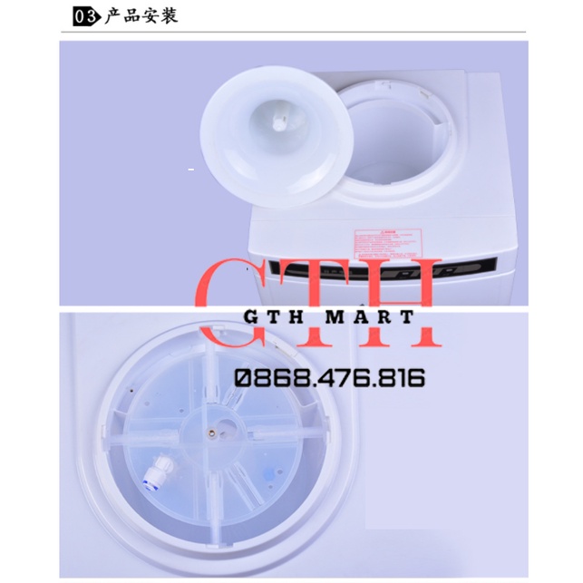 Hỗ trợ Bình ÚP nước Cây Nước Nóng Lạnh có phao chống tràn và đầu lấy nước trực tiếp -GTH Mart