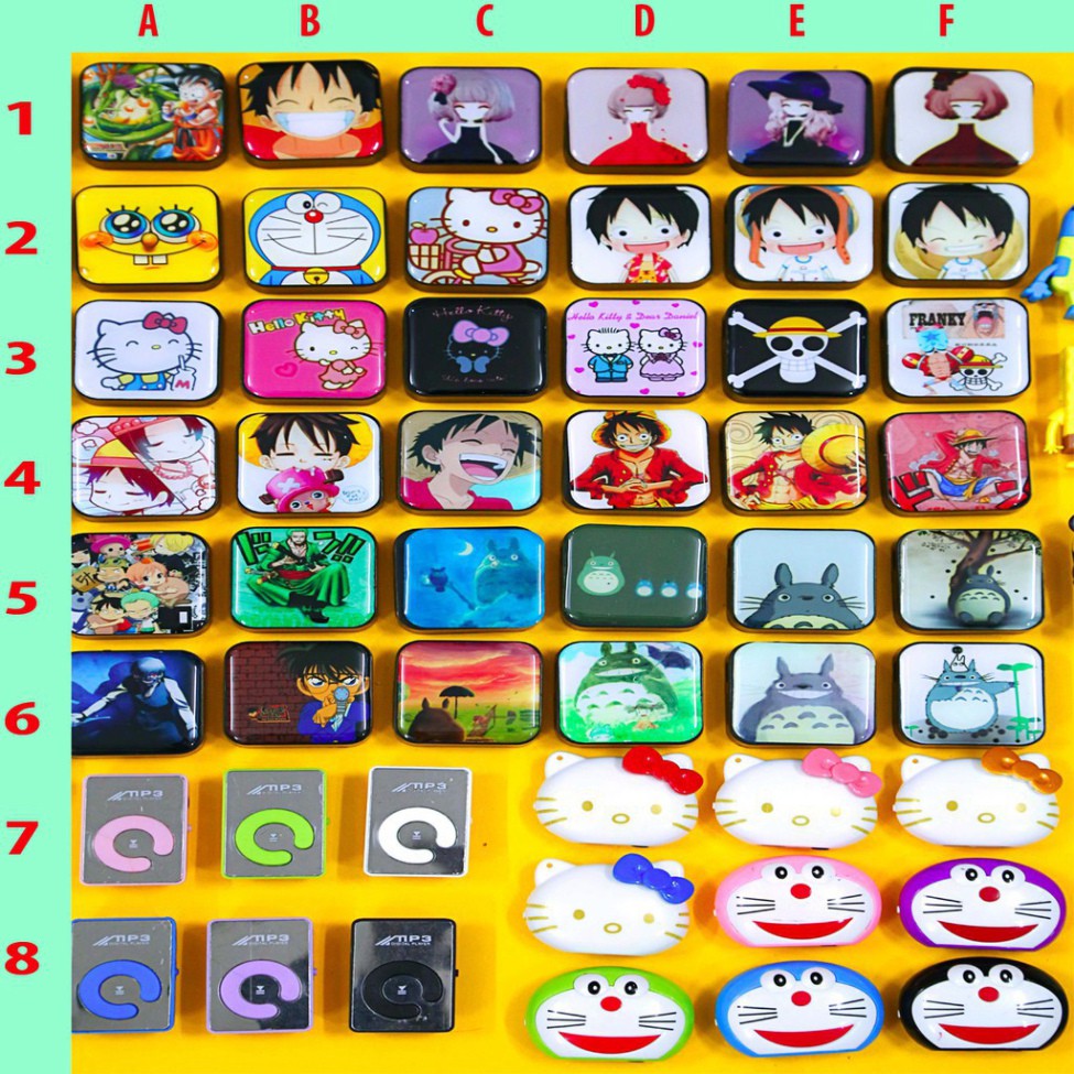 -MÁY NGHE NHẠC HOẠT HÌNH - MÁY NGHE NHẠC IN HÌNH DỄ THƯƠNG MP3 KẸP ÁO HỖ TRỢ THẺ NHỚ LÊN TỚI 8GB-TẶNG KÈM SẠC+TA