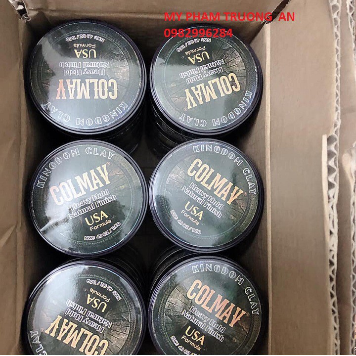 Sáp vuốt tóc COLMAV (Heavy Hold Natural Pomade) công nghệ Mỹ