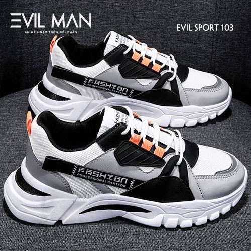 Giày thể thao nam, Sneaker Nam EVIL SPORT 103 Đế Cao Năng Động