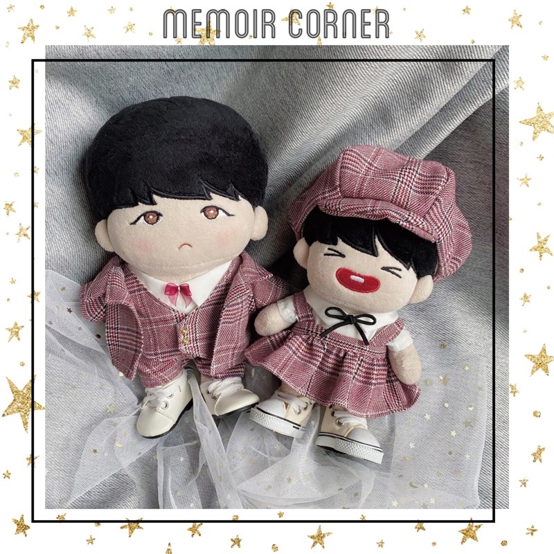 Outfit Doll 15cm &amp; 20cm - Set Suit họa tiết Glen Vector / tủ đồ Memoir