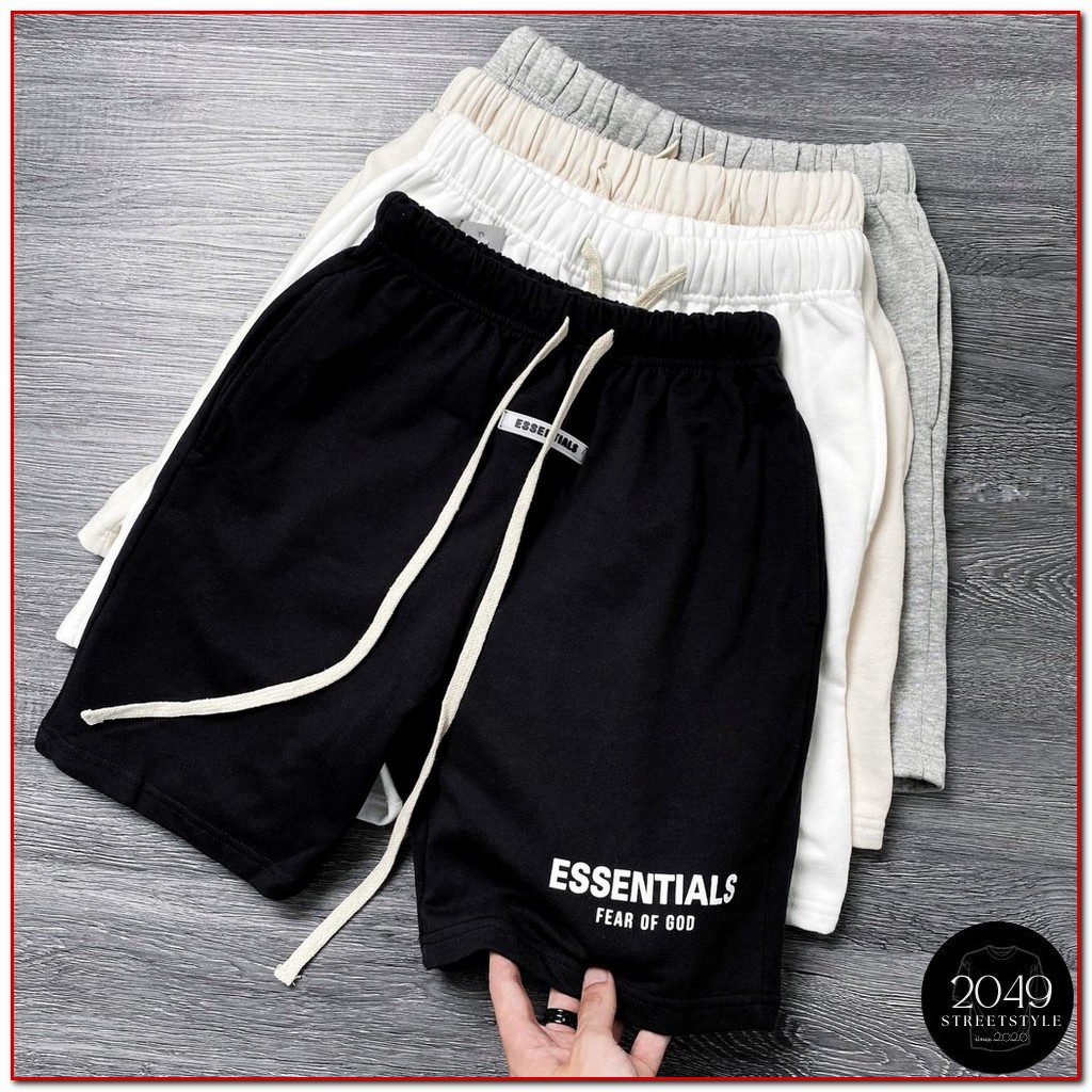 Quần short nỉ cotton Essentials , quần nam nữ unisex , 2049 Streetstyle ST21