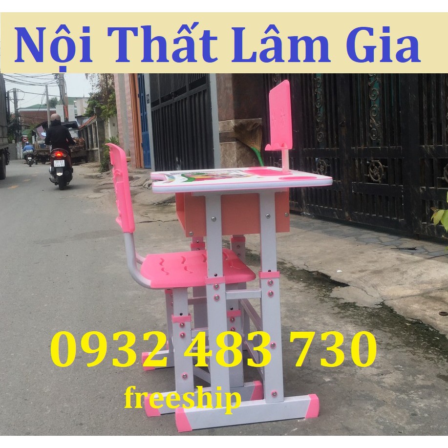 Bàn học sinh tăng giảm chiều cao chống gù - chống cận màu xanh dương