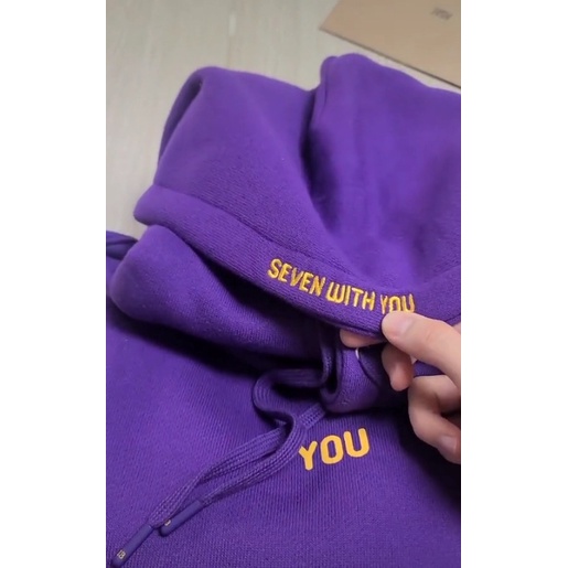 Áo hoodie màu tím Jimin NEVER WALK ALONE