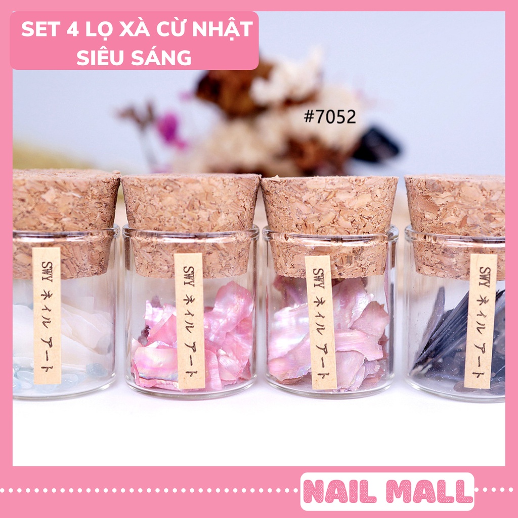 Xà Cừ Nail Nhật Cao Cấp Siêu Sáng - Set 4 Hủ SWY49