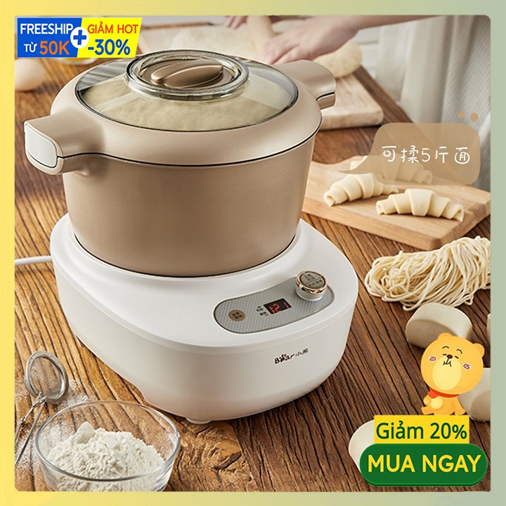 Máy Nhào Bột, Máy Nhồi Bột Tự Động Bear 5L. Dùng Trộn, Đánh Bột Đa Nẵng, (Mẫu Mới)