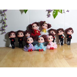 Búp bê chibi móc khóa 12cm cô dâu chú rể