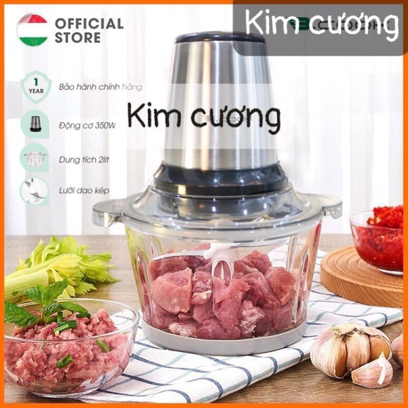 Máy xay thịt, máy xay Kim Cương Đa Năng 2L - Hàng chính hãng BH 12 tháng