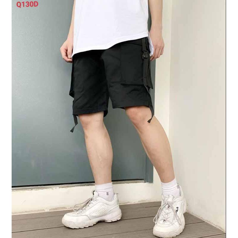 [ HÀNG HOT 2021 ] Quần short nam túi hộp đen - Quần đùi Kaki phối khuyên Unisex