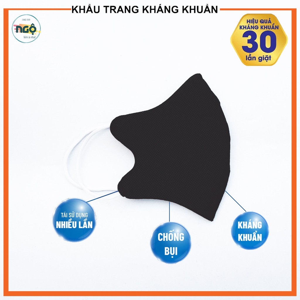 [Được Chọn Màu] Combo 10 Khẩu Trang Vải 2 Lớp Kháng Bụi Khuẩn Chống Thấm Nước Cao Cấp