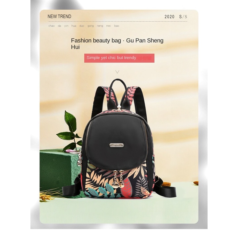 Ba Lô Vải Oxford Mini Thiết Kế Nhiều Ngăn Phong Cách Cổ Điển Thời Trang Cho Nữ