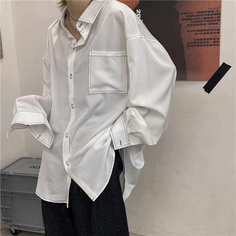 Áo Sơ Mi Dài Tay Trơn Màu Xinh Xắn Theo Phong Cách Hàn Quốc 22817 | BigBuy360 - bigbuy360.vn