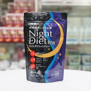 Trà giảm cân Night Diet Tea Orihiro Nhật Bản 20 gói 24 gói hồng collagen