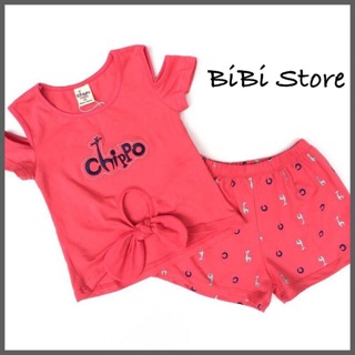 Bộ cộc bé gái rớt vai chipo