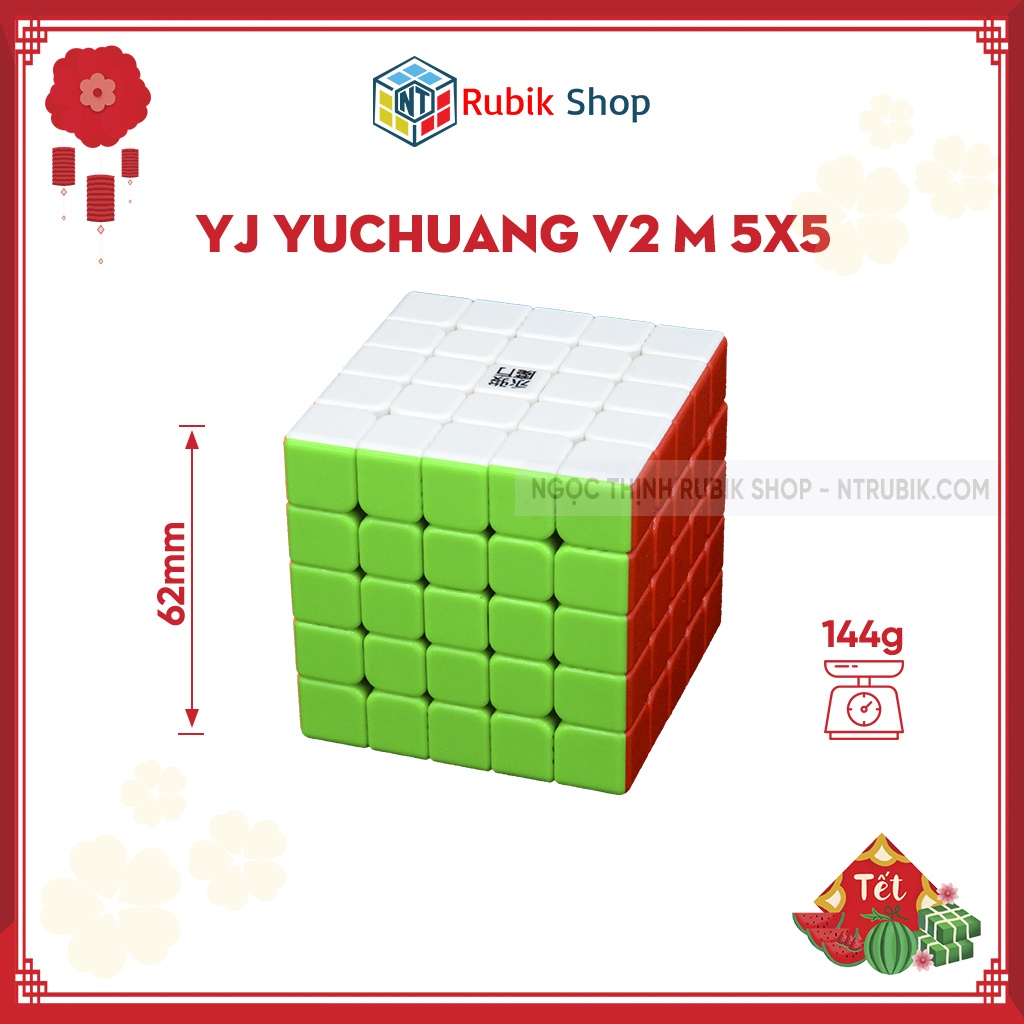 Rubik 5x5 YongJun YuChuang V2 M YJ Stickerless Rubik 5 Tầng Có Nam Châm