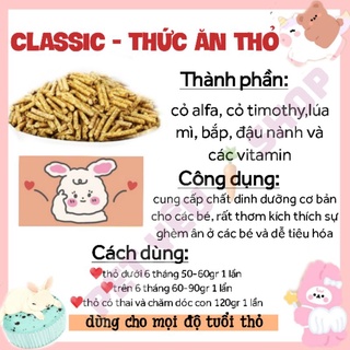Cỏ nén CLASSIC PELLET 2,5 ký DATE MỚI thức ăn mọi lứa tuổi thỏ 🐰🐰