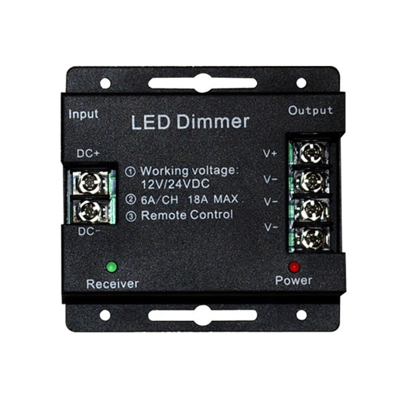 Dimmer, dimmer 12V, dimmer 24V, chiết áp điều chỉnh điện áp bằng Remote một màu