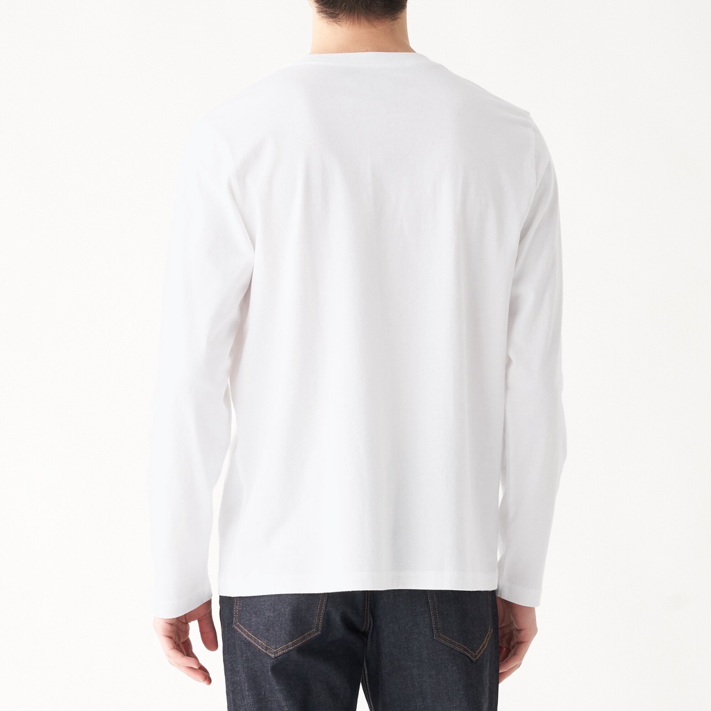 Muji Áo Thun Cotton Jersey Dài Tay