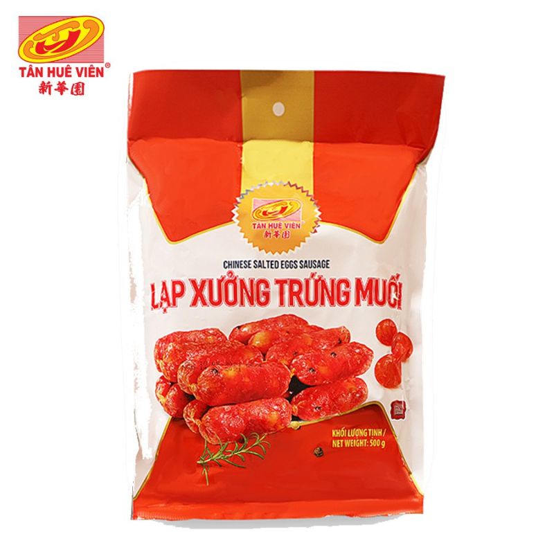 Lạp Xưởng Trứng Muối Tân Huê Viên 500gam loại Bọc