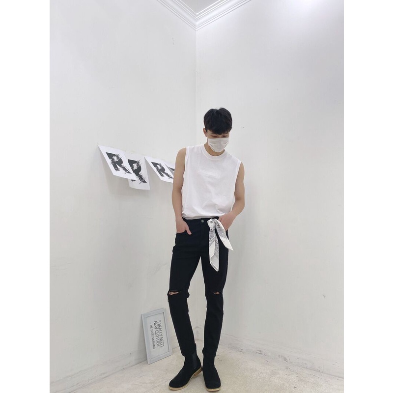 Tank top áo ba lỗ nam hàn quốc mùa hè summer 314 vintage thêu