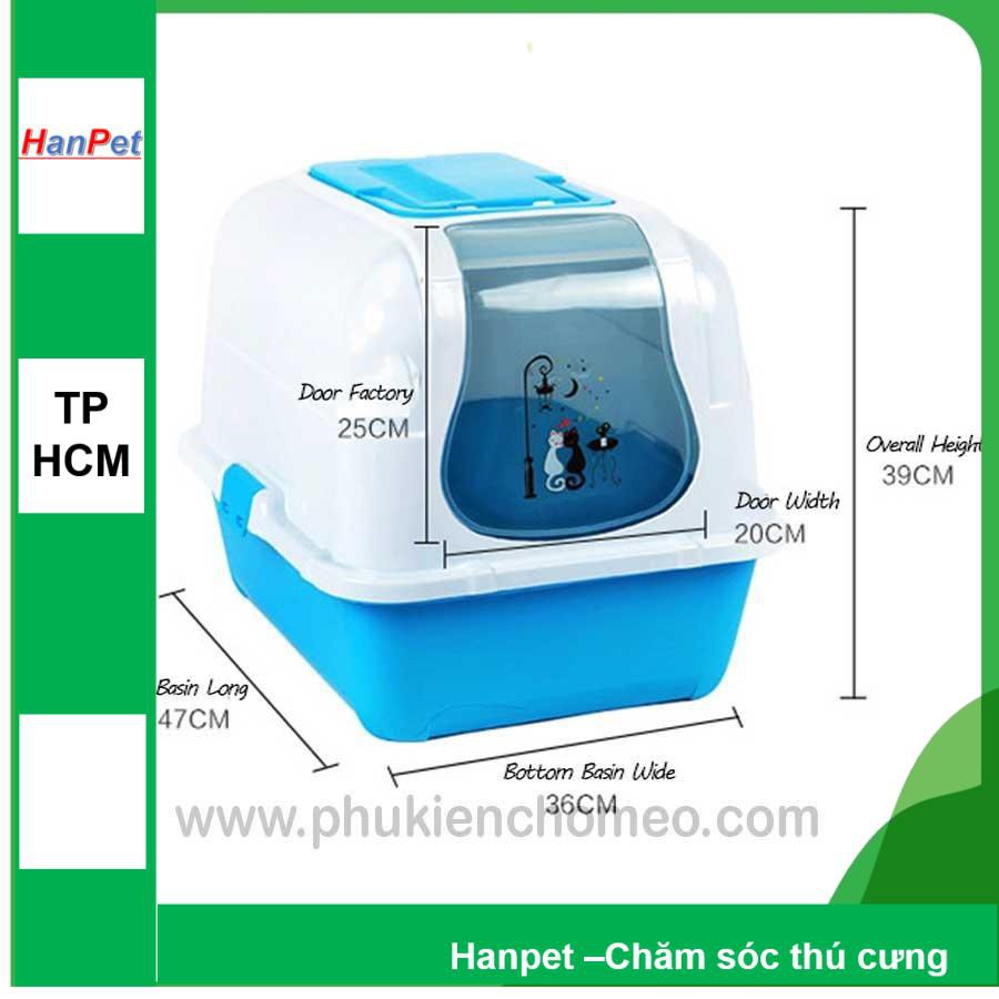 HCM (5 loại) Nhà vệ sinh cho mèo (KT 47x36 cao 39cm) (Màu ngẫu nhiên) Loại có khay đựng cát mèo tặng 1 xẻng hốt phân mèo