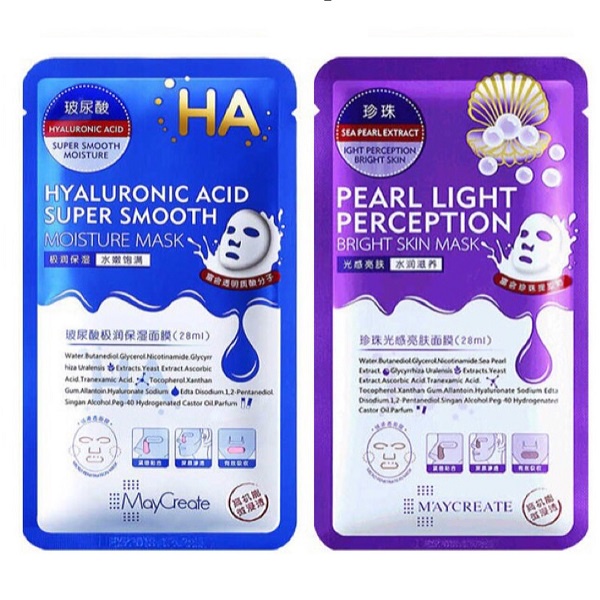 Mặt Nạ Dưỡng Ẩm Dưỡng Trắng Da HA Maycreate Mask Ha 1 miếng