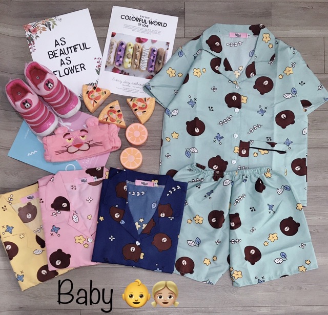 ✪ [SIZE 24-38KG] BỘ PIJAMA BÉ GÁI BÉ TRAI KATE THÁI TAY NGẮN QUẦN NGẮN ✪