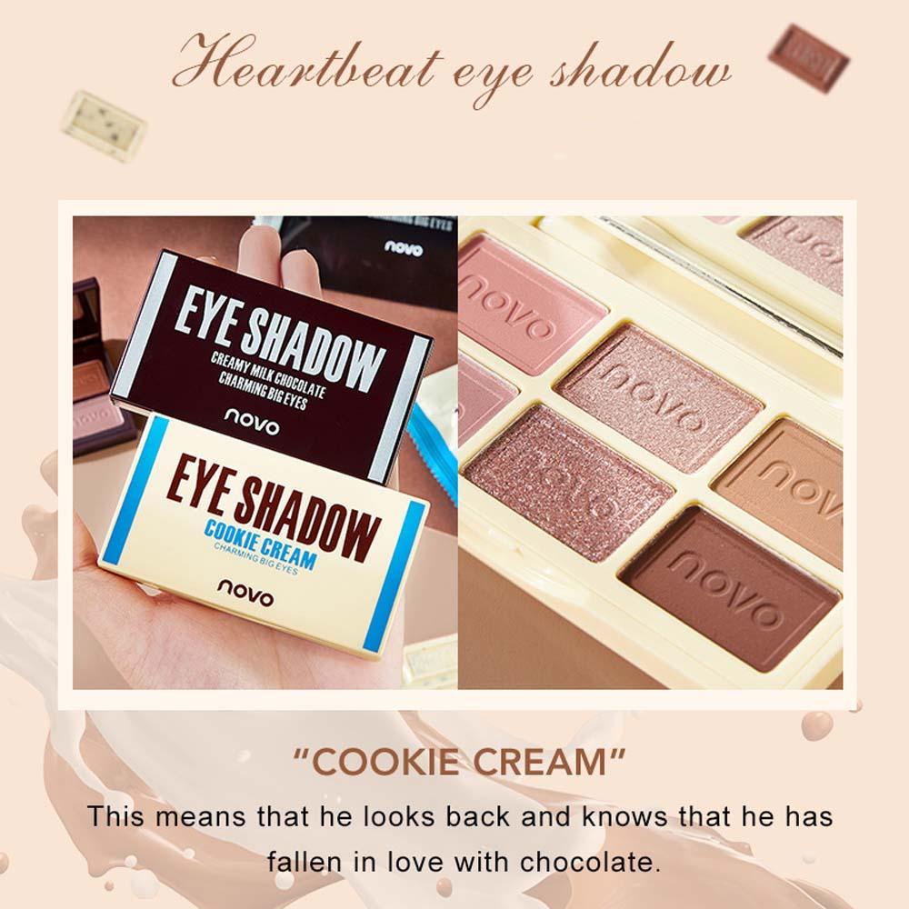 OCEANMAP Bảng Phấn Mắt NOVO Không Nhòe Chống Thấm Nước Lấp Lánh