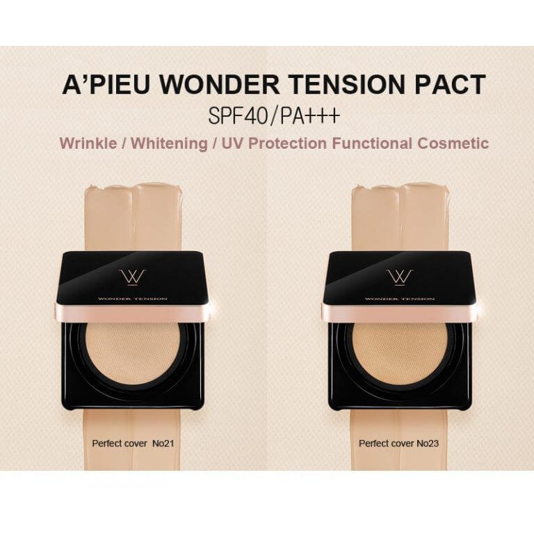 Lõi Cushion A'PIEU Wonder Tension Pact Perfect Cover (Perfect Cover) SPF40/PA+++ (No.23) (Replacement) 13g