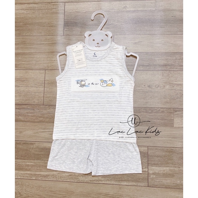 MOON Bộ  ba lỗ moon chất petit cho bé trai/bé gái