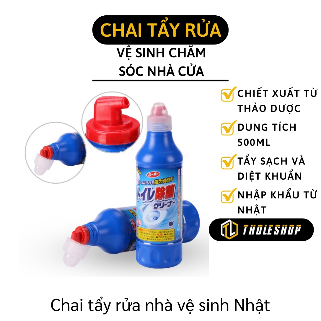 Nước Tẩy Bồn Cầu - Chai Tẩy Rửa, Diệt Khuẩn Nhà Vệ Sinh 500ml Nhật Bản 8109