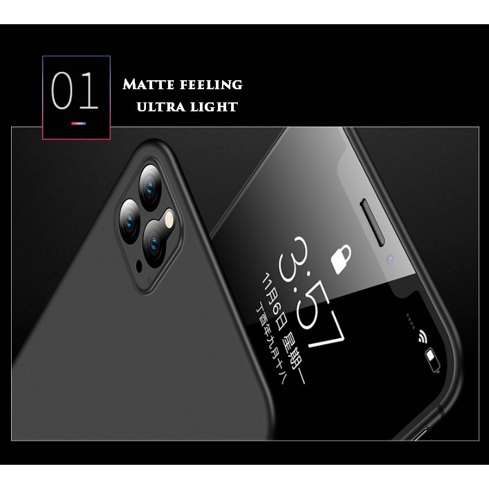 Ốp Điện Thoại Nhựa Trong Suốt Bề Mặt Nhám Cho IPhone 11 Pro Max X XS Max XR