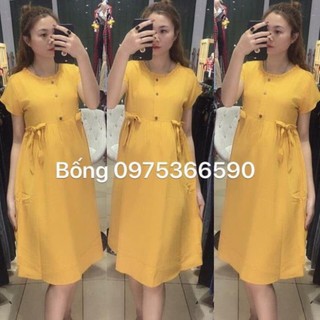 Váy bầu thiết kế 01 (Nơ eo xinh) ་ '