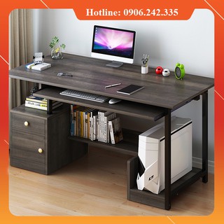 D354-1 Bàn Làm Việc Đa Năng Có Tủ Để Đồ Và Giá Sách, Bàn Học Tiện Ích Mẫu Mã Đẹp Kích Thước 110*45*72cm