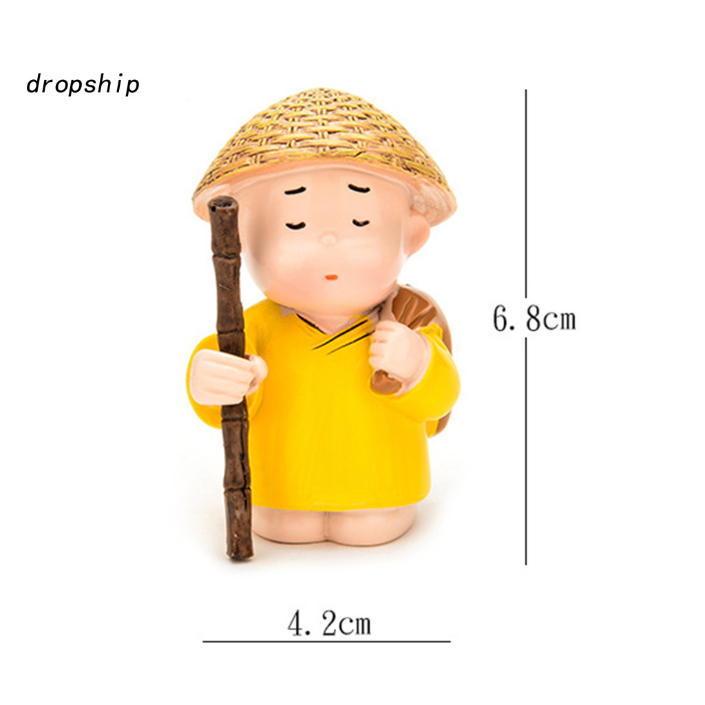 Set 3 Tượng Chú Tiểu Dễ Thương Dùng Để Trang Trí Nội Thất / Ô Tô