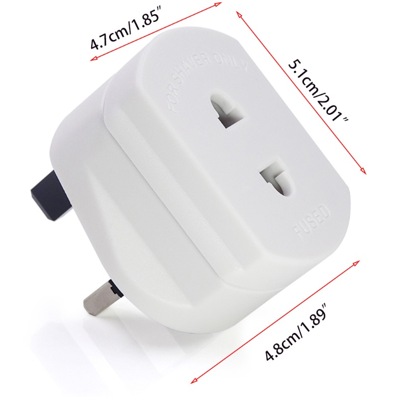 Ổ Cắm Chuyển Đổi 3 Chấu Sang 2 Chấu EU 1A Cho Bàn Chải Đánh Răng Điện