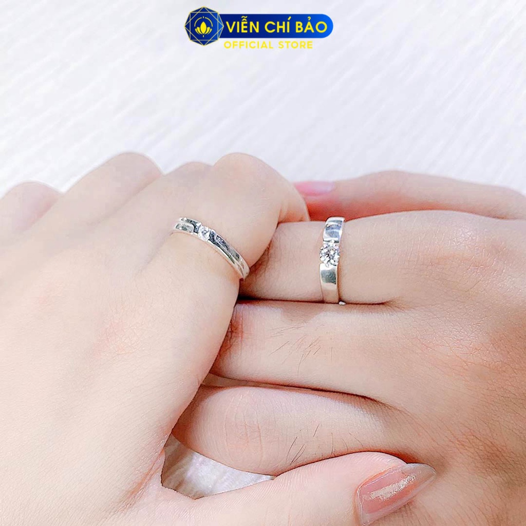 Nhẫn bạc đôi Thiên Duyên nam nữ chất liệu bạc 925 thời trang phụ kiện trang sức Viễn Chí Bảo N700080 N700084