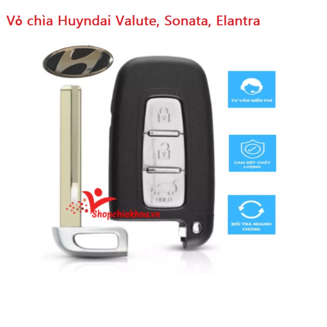 Vỏ chìa khóa smarkey Kia, Huyndai hàng chuẩn theo thông số chìa zin đầy đủ logo kèm theo